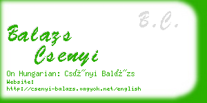 balazs csenyi business card